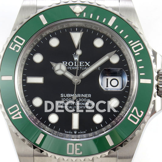 Rolex Submariner 126610LV 41mm SCF Kermit DD3235 replica - dial closeup