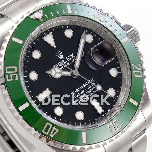 Rolex Submariner 41mm 126610LV RICH MK2 Black Dial Green Bezel JH3235 V2 Free Sprung replica - dial angle left