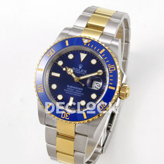 Rolex Submariner 41mm 126613LB QF Two-Tone Blue Dial JH3235 Free Sprung replica - three quarter