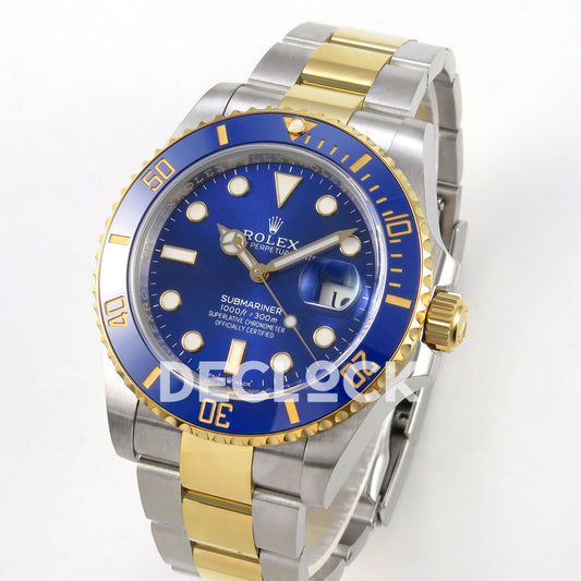 Rolex Submariner 41mm 126613LB WF Two-Tone Blue Dial JH3235 replica - three quarter