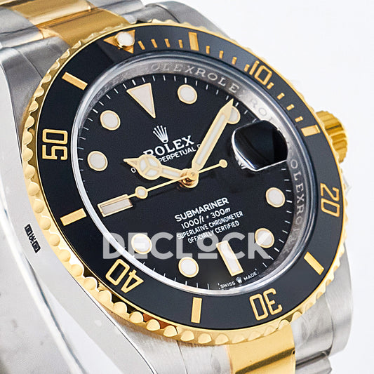 Rolex Submariner 126613LN 41mm ARF Two-Tone Black Dial SH3235 replica - opposite front angle
