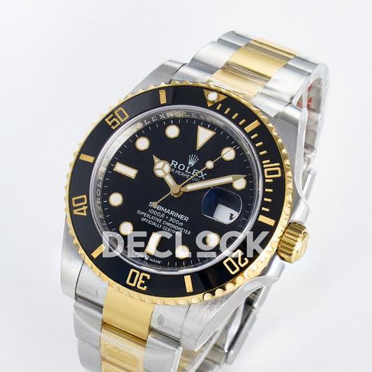 Rolex Submariner 126613LN 41mm THBF Two-Tone Black Dial SH3235 replica - front angle