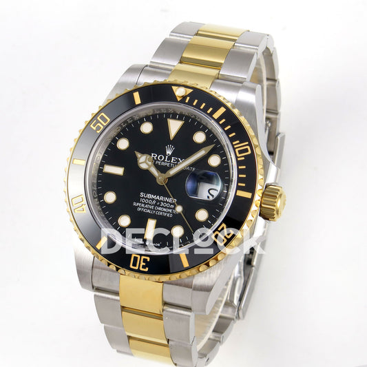 Rolex Submariner 41mm 126613LN WF Two-Tone Black Dial JH3235 replica - three quarter