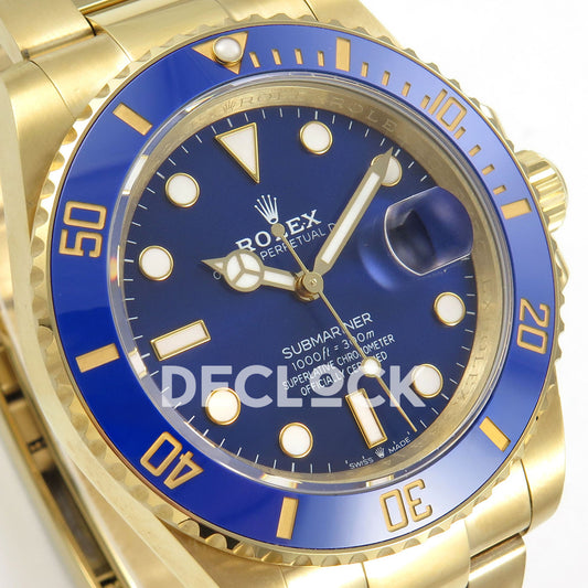 Rolex Submariner 126618LB 41mm QF Yellow Gold Blue Dial QF3235 replica - dial angle left