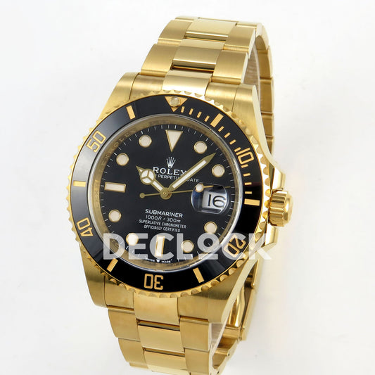 Rolex Submariner 41mm 126618LN VF Yellow Gold Black Dial DD3135 replica - three quarter