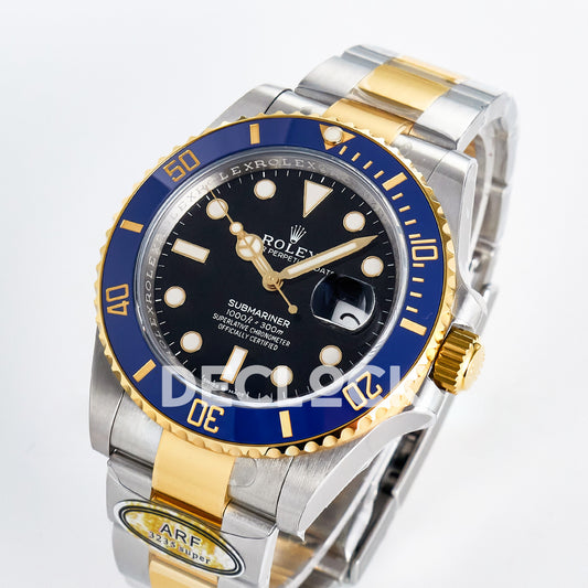 Rolex Submariner 126613LB Custom 41mm ARF Two-Tone Black Dial Blue Bezel SH3235 replica - front angle