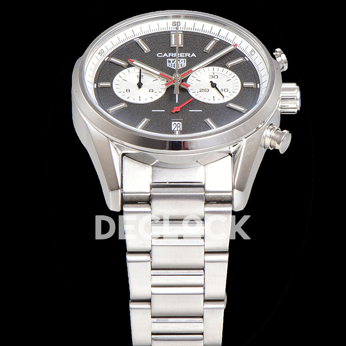 TAG Heuer Carrera Chronograph Grey Dial 43mm Steel Bracelet VK63A Quartz