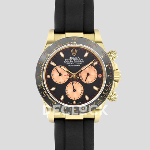 Daytona 116518LN Black/Champagne Index “Newman” Dial in Yellow Gold