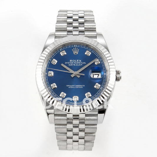 Rolex Datejust 41 126334 Blue Diamond Dial Jubilee Clean Plus JH3235 Free Sprung