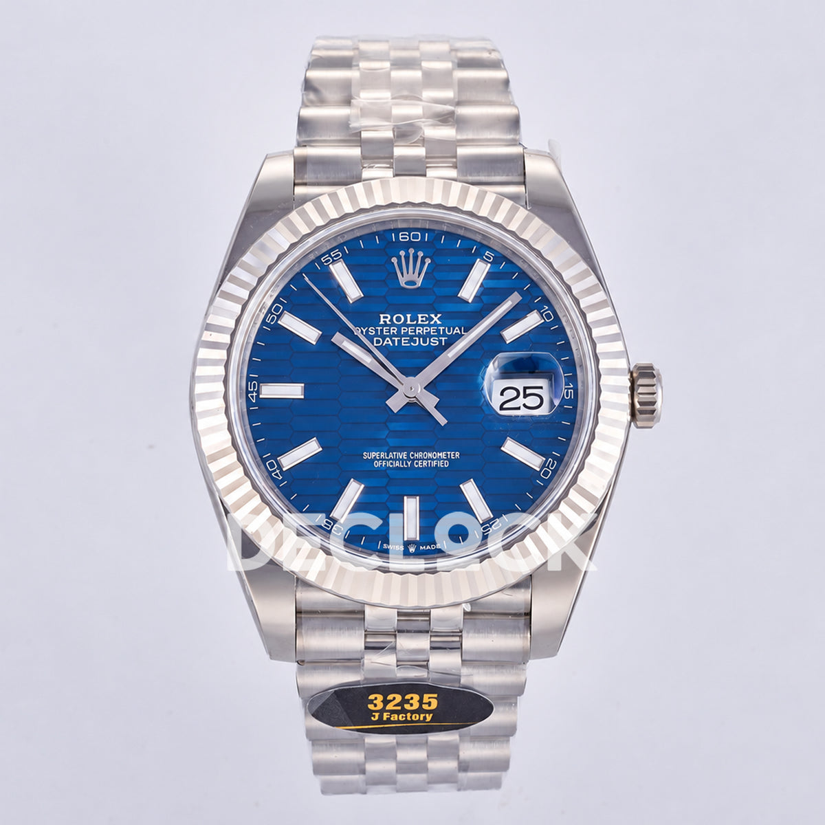 Rolex Datejust 41 126334 Blue Textured Stick Dial Jubilee JF JH3235 Free Sprung