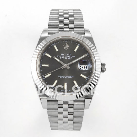Rolex Datejust 41 126334 Grey Stick Dial Jubilee ERF JH3235 Free Sprung