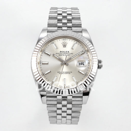 Rolex Datejust 41 126334 Silver Stick Dial Jubilee Clean Plus JH3235 Free Sprung