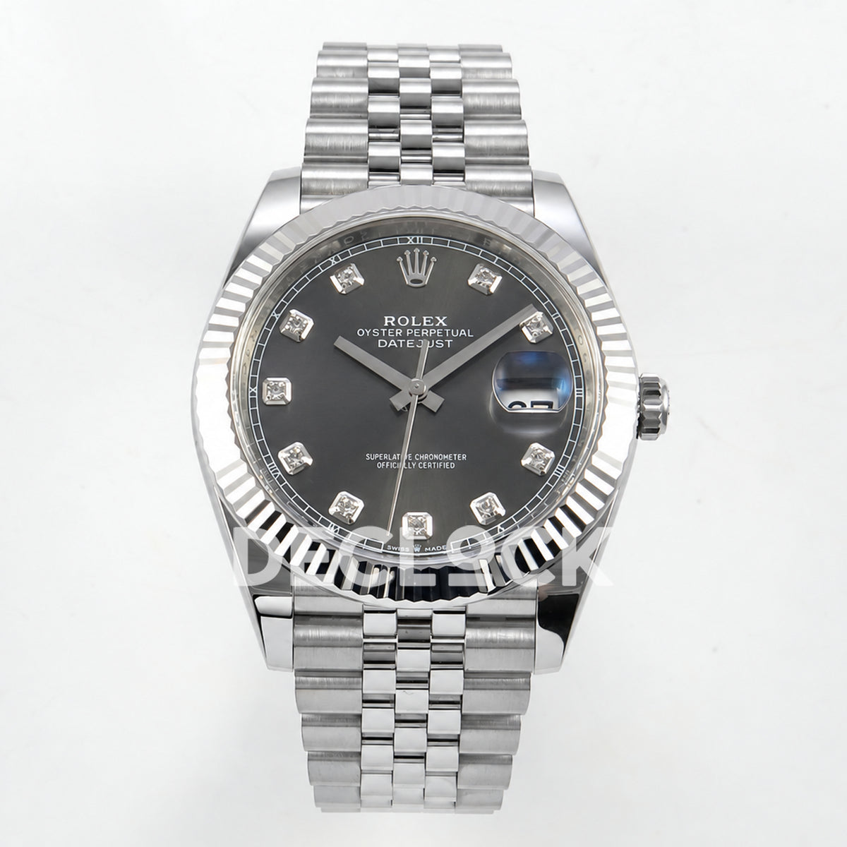 Rolex Datejust 41 126334 Grey Diamond Dial Jubilee Clean Plus JH3235 Free Sprung