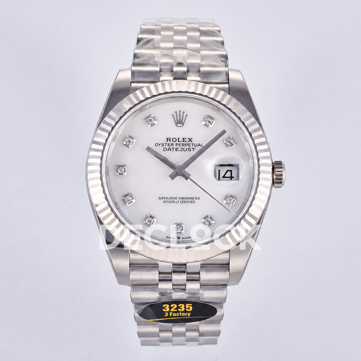 Rolex Datejust 41 126334 White Diamond Dial Jubilee JF JH3235 Free Sprung