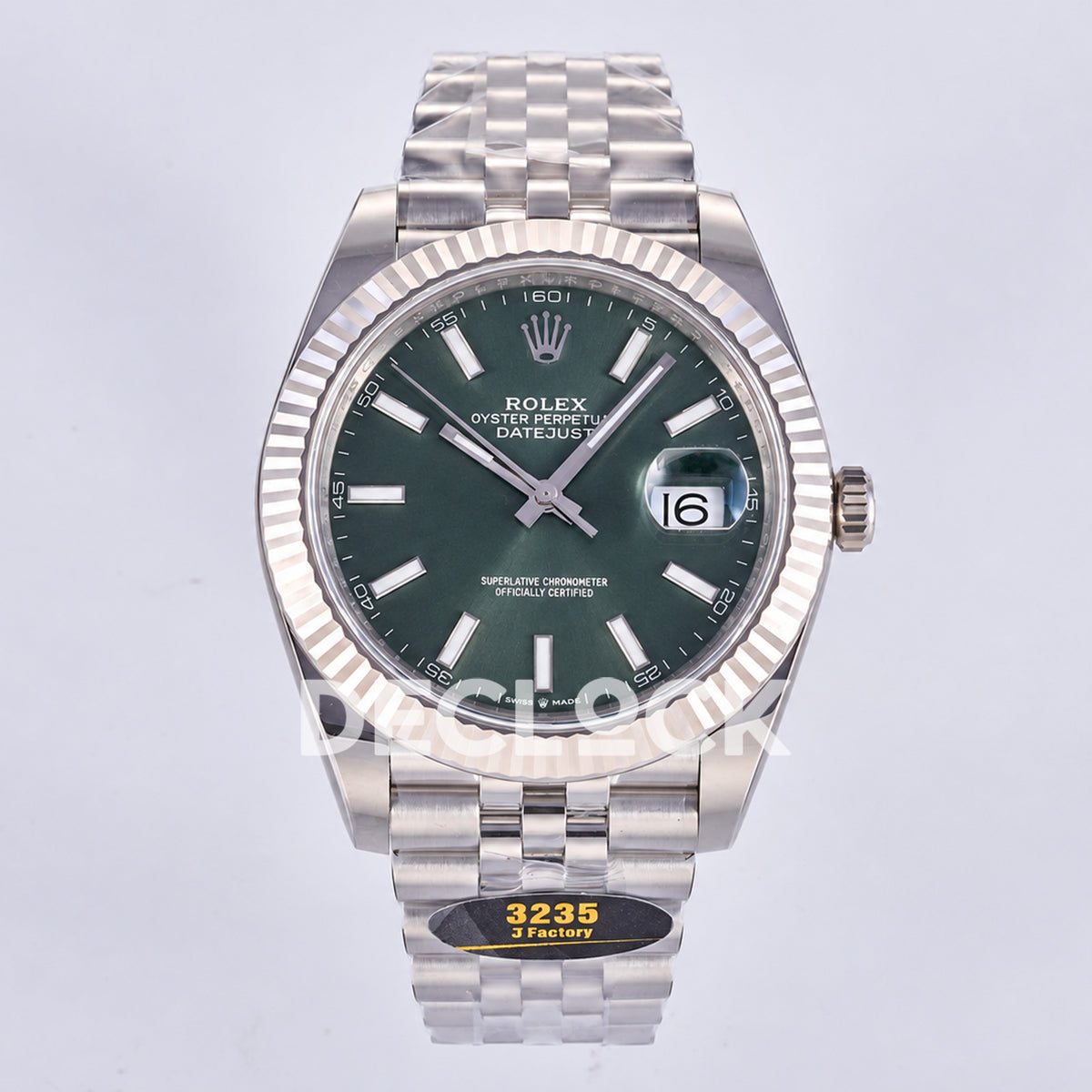 Rolex Datejust 41 126334 Green Stick Dial Jubilee JF JH3235 Free Sprung