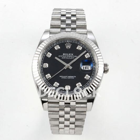 Rolex Datejust 41 126334 Black Diamond Dial Jubilee Clean Plus JH3235 Free Sprung