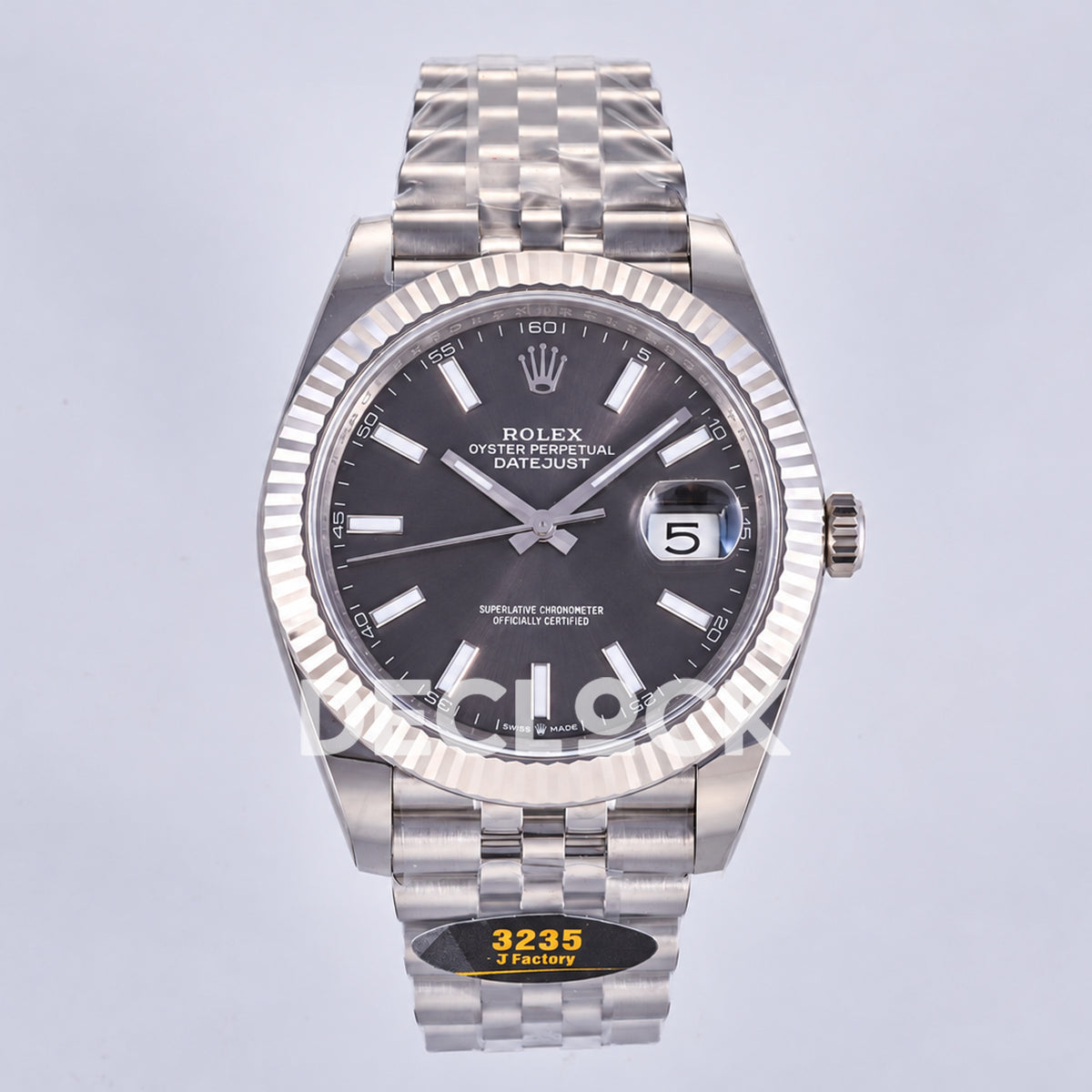 Rolex Datejust 41 126334 Grey Stick Dial Jubilee JF JH3235 Free Sprung