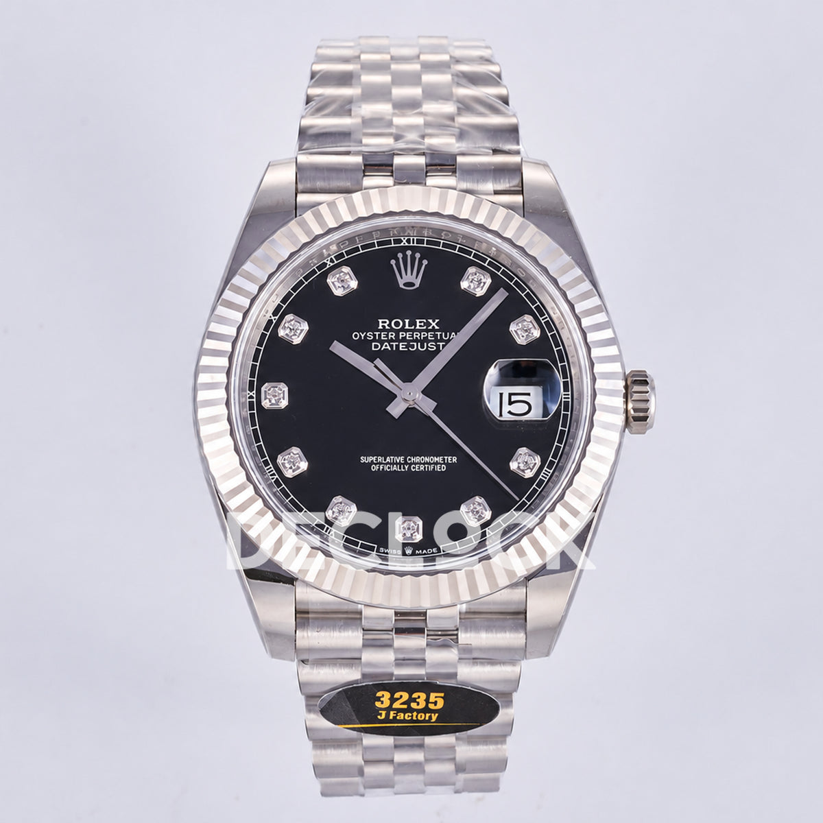 Rolex Datejust 41 126334 Black Diamond Dial Jubilee JF JH3235 Free Sprung