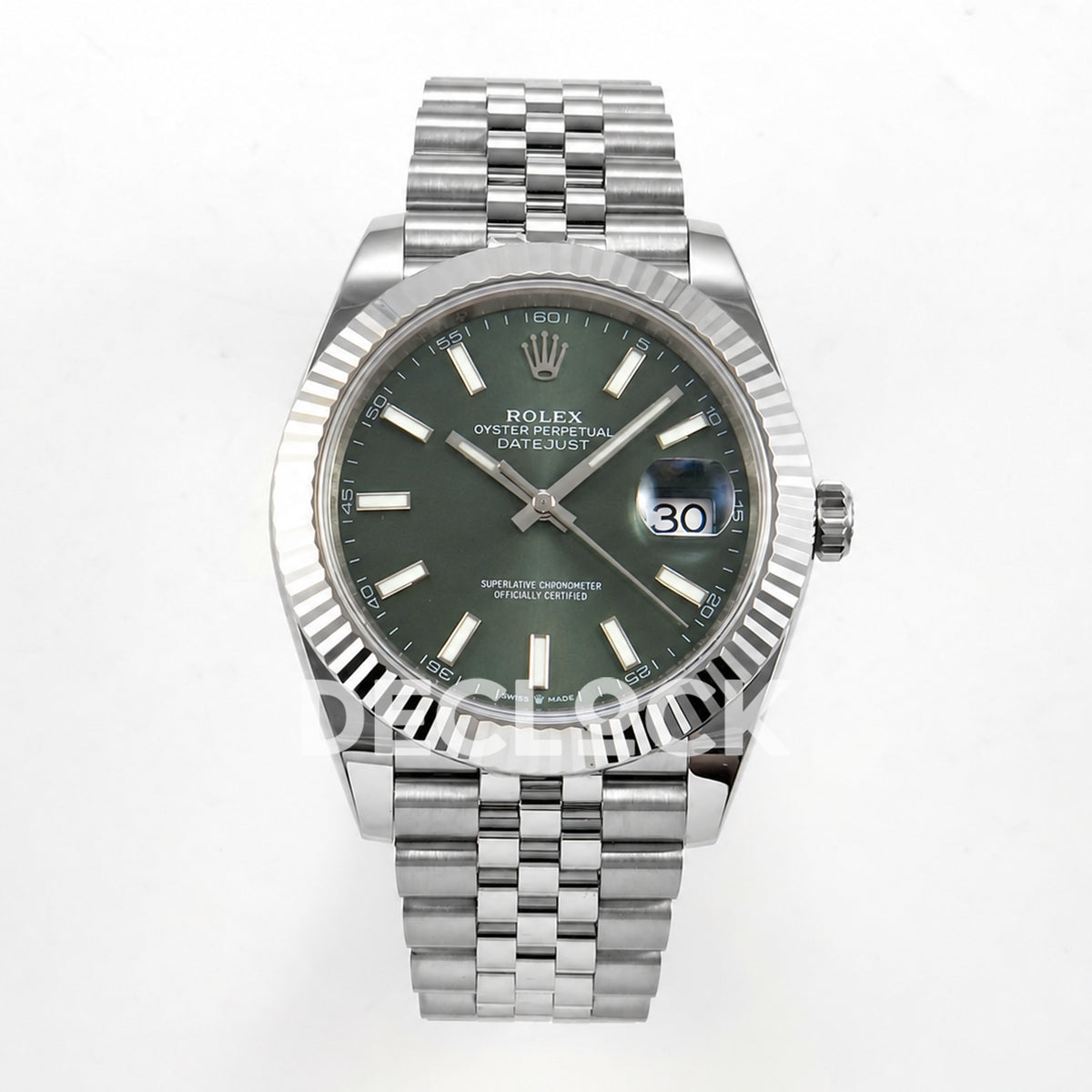 Rolex Datejust 41 126334 Green Stick Dial Jubilee ERF JH3235 Free Sprung