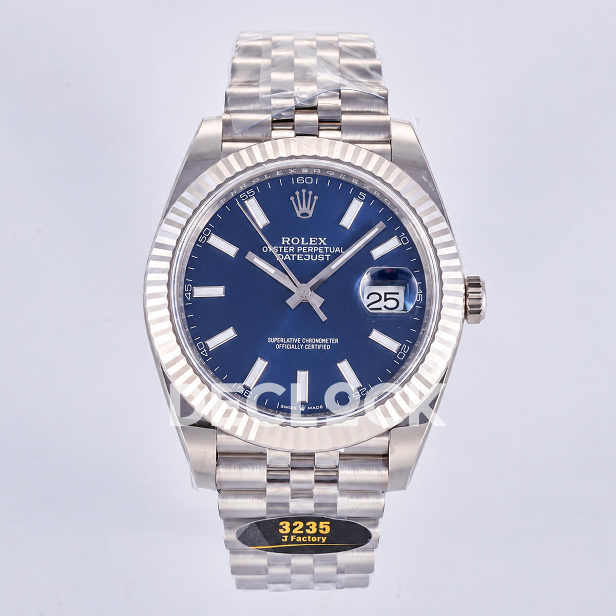 Rolex Datejust 41 126334 Blue Stick Dial Jubilee JF JH3235 Free Sprung