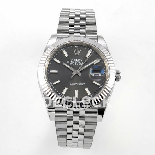 Rolex Datejust 41 126334 Grey Stick Dial Jubilee Clean Plus JH3235 Free Sprung