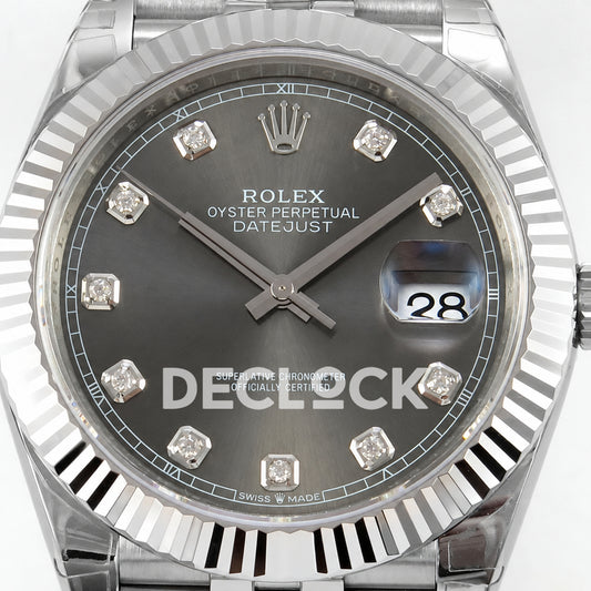 Rolex Datejust 41 126334 Grey Diamond Dial Jubilee VSF VS3235 V2