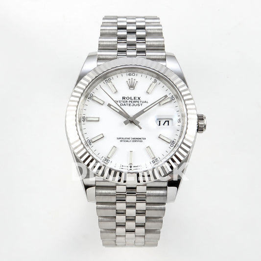 Rolex Datejust 41 126334 White Stick Dial Jubilee Clean Plus JH3235 Free Sprung
