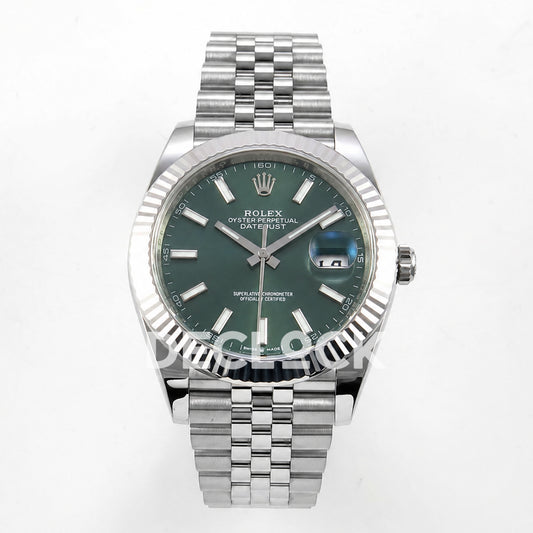 Rolex Datejust 41 126334 Green Stick Dial Jubilee Clean Plus JH3235 Free Sprung