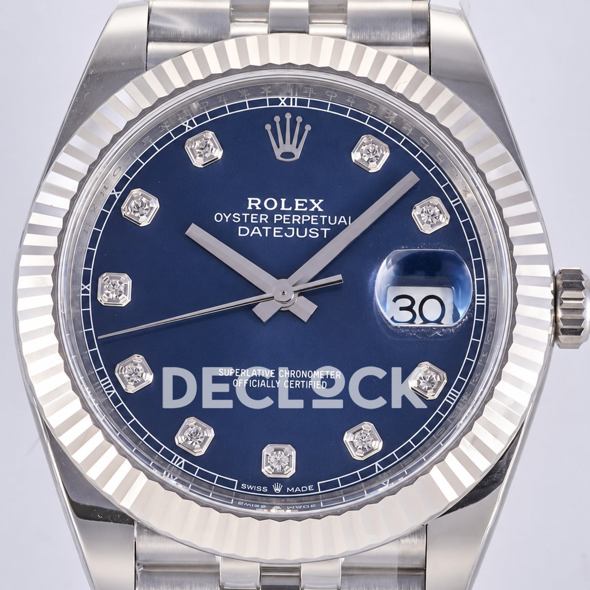 Rolex Datejust 41 126334 Blue Diamond Dial Jubilee JF JH3235 Free Sprung