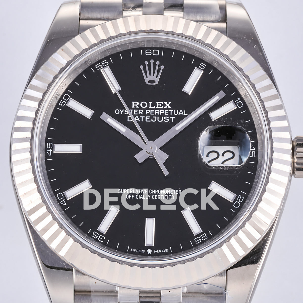 Rolex Datejust 41 126334 Black Stick Dial Jubilee JF JH3235 Free Sprung