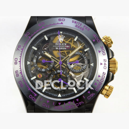 Rolex Daytona Blacken Ceramic Custom PVD SONIC Purple Rubber SA4130