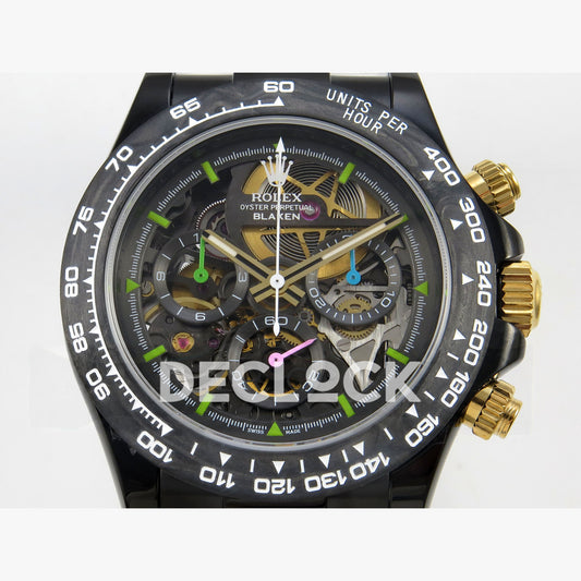 Rolex Daytona Blacken Ceramic Custom PVD SONIC White Rubber SA4130
