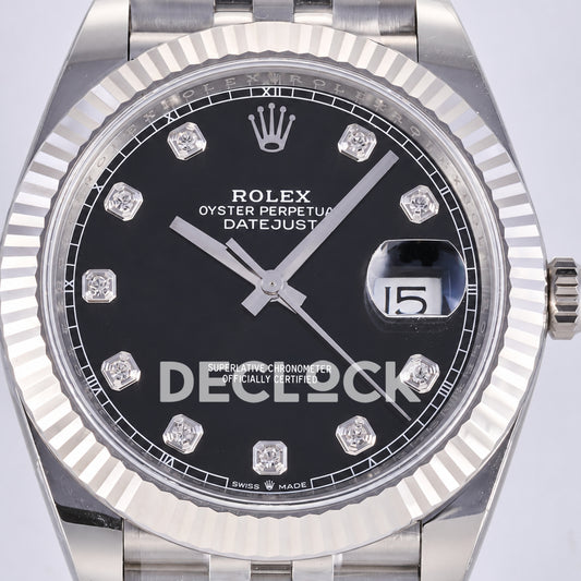 Rolex Datejust 41 126334 Black Diamond Dial Jubilee JF JH3235 Free Sprung