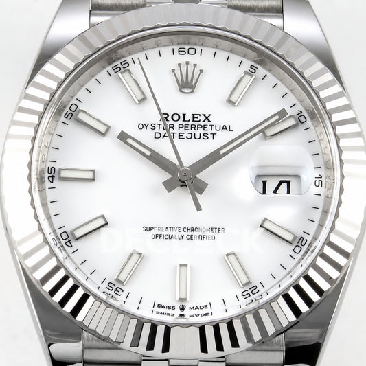 Rolex Datejust 41 126334 White Stick Dial Jubilee Clean Plus JH3235 Free Sprung