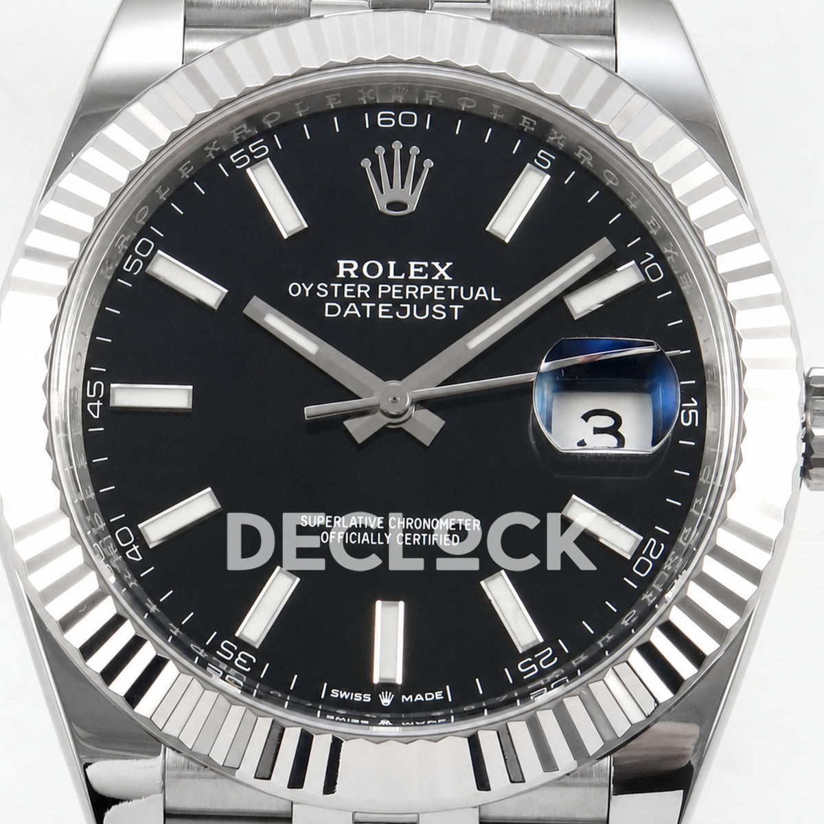 Rolex Datejust 41 126334 Black Stick Dial Jubilee Clean Plus JH3235 Free Sprung