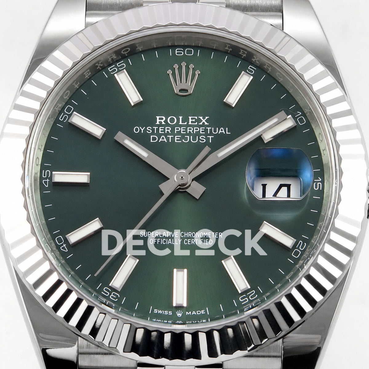 Rolex Datejust 41 126334 Green Stick Dial Jubilee Clean Plus JH3235 Free Sprung