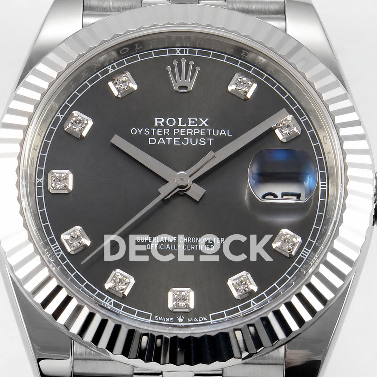 Rolex Datejust 41 126334 Grey Diamond Dial Jubilee Clean Plus JH3235 Free Sprung