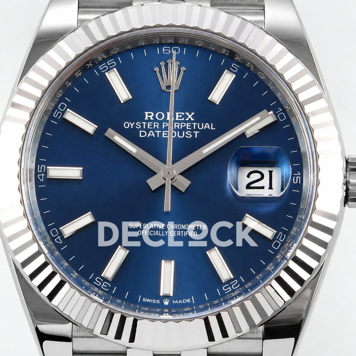 Rolex Datejust 41 126334 Blue Stick Dial Jubilee Clean Plus JH3235 Free Sprung