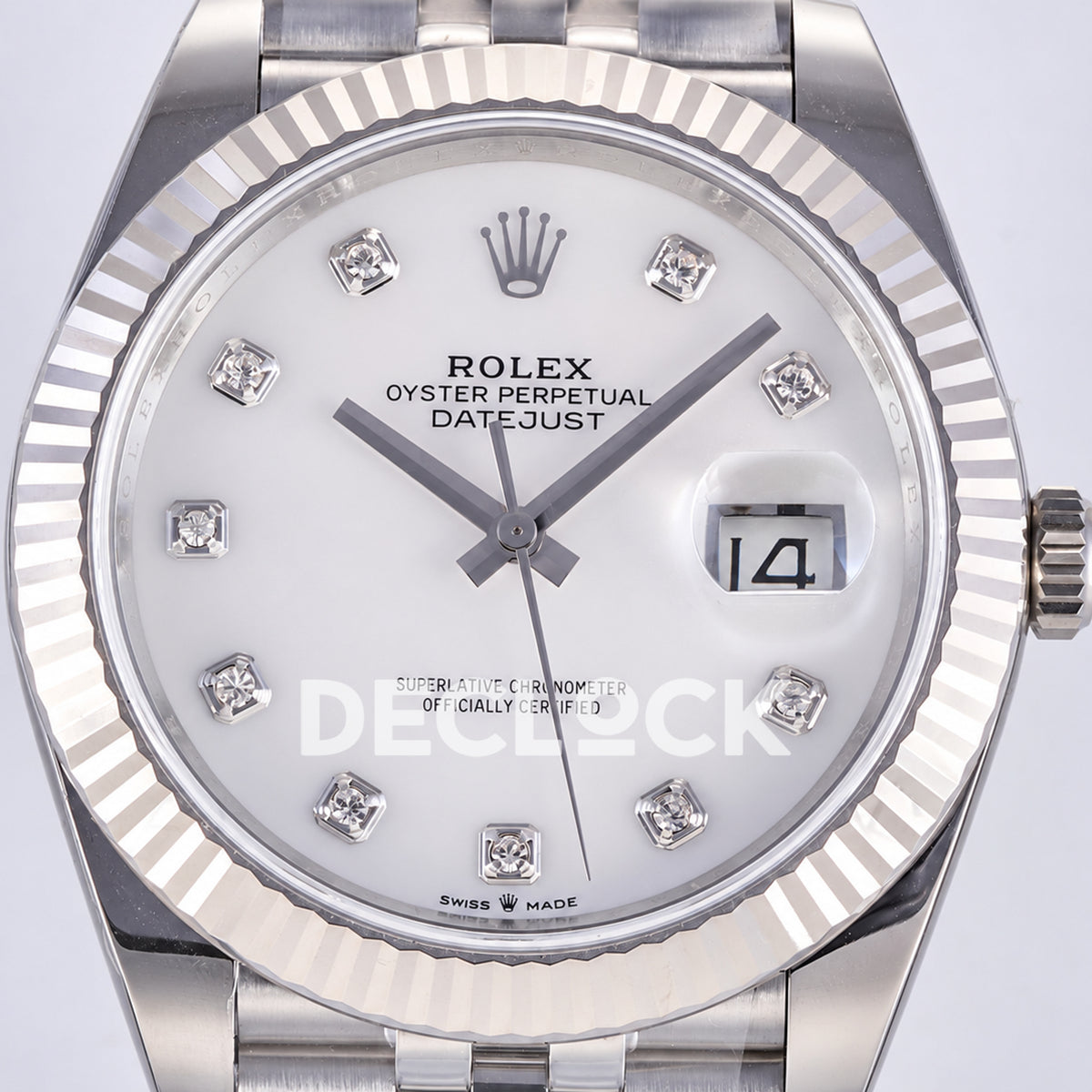 Rolex Datejust 41 126334 White Diamond Dial Jubilee JF JH3235 Free Sprung