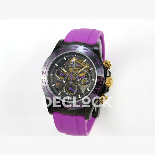 Rolex Daytona Blacken Ceramic Custom PVD SONIC Purple Rubber SA4130