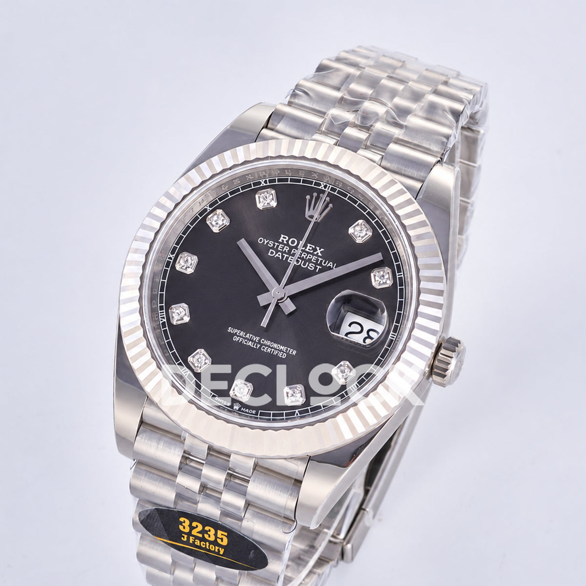 Rolex Datejust 41 126334 Grey Diamond Dial Jubilee JF JH3235 Free Sprung