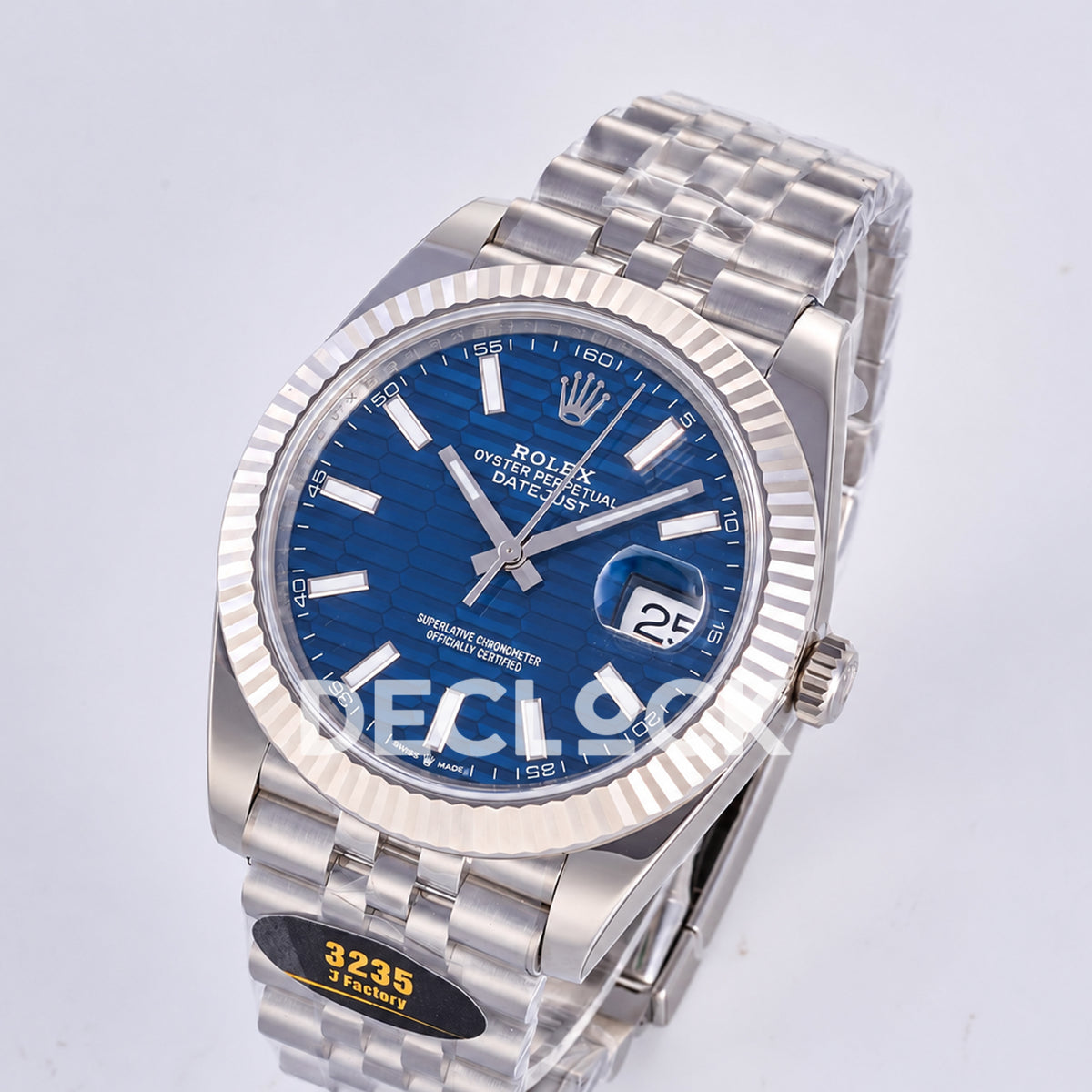 Rolex Datejust 41 126334 Blue Textured Stick Dial Jubilee JF JH3235 Free Sprung