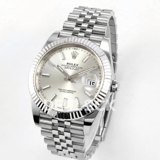 Rolex Datejust 41 126334 Silver Stick Dial Jubilee Clean Plus JH3235 Free Sprung