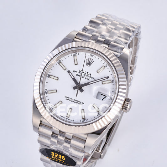 Rolex Datejust 41 126334 White Stick Dial Jubilee JF JH3235 Free Sprung