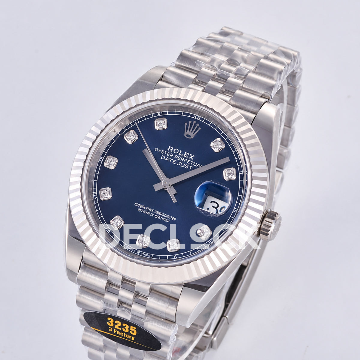 Rolex Datejust 41 126334 Blue Diamond Dial Jubilee JF JH3235 Free Sprung