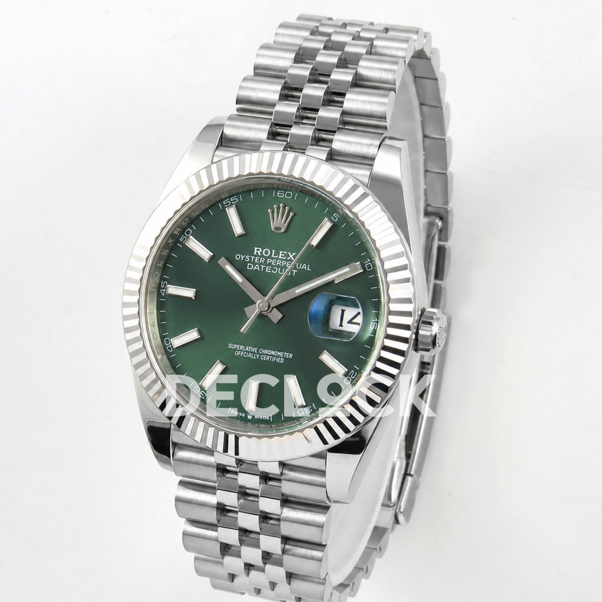 Rolex Datejust 41 126334 Green Stick Dial Jubilee Clean Plus JH3235 Free Sprung