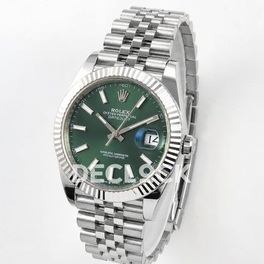 Rolex Datejust 41 126334 Green Stick Dial Jubilee Clean Plus JH3235 Free Sprung