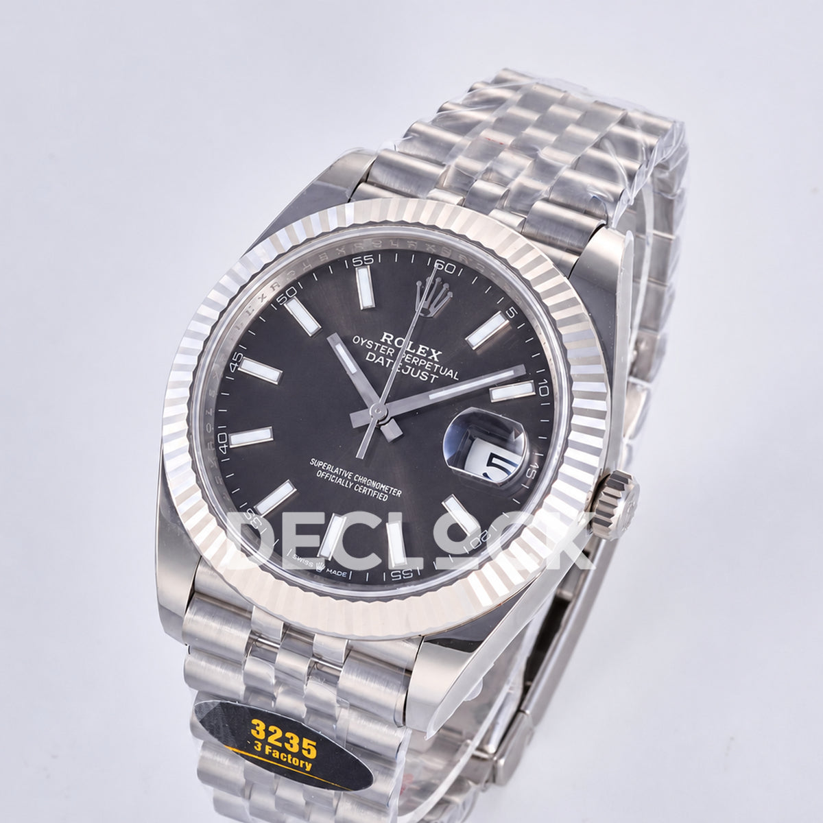 Rolex Datejust 41 126334 Grey Stick Dial Jubilee JF JH3235 Free Sprung