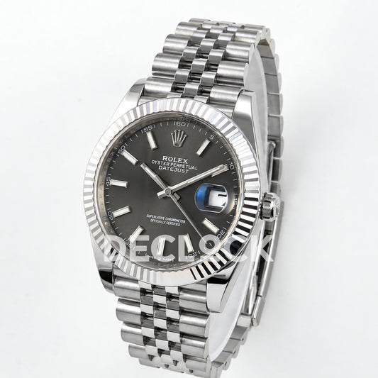 Rolex Datejust 41 126334 Grey Stick Dial Jubilee Clean Plus JH3235 Free Sprung