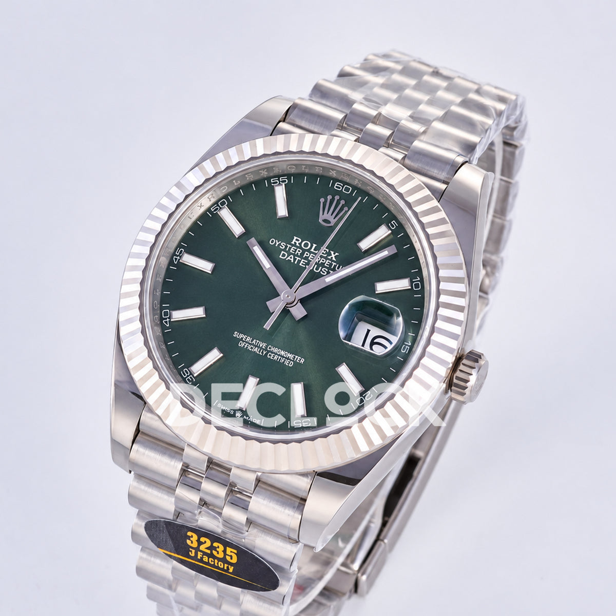 Rolex Datejust 41 126334 Green Stick Dial Jubilee JF JH3235 Free Sprung